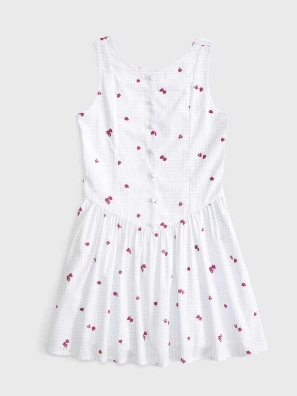Abercrombie Girls White Sleeveless Mini Dress with Cherries